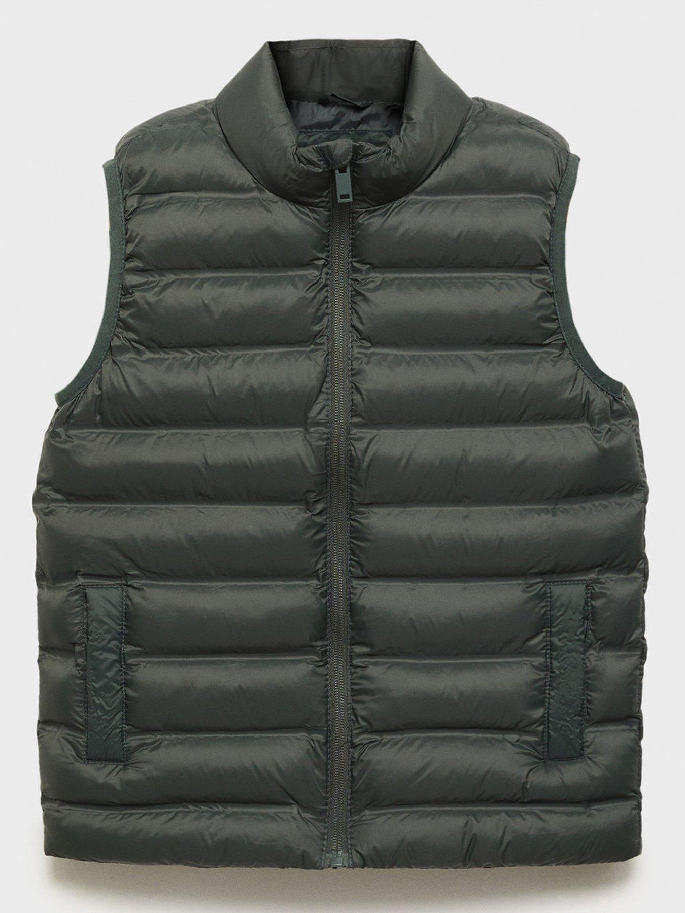 Mango Boys Quilted Gilet - Khaki