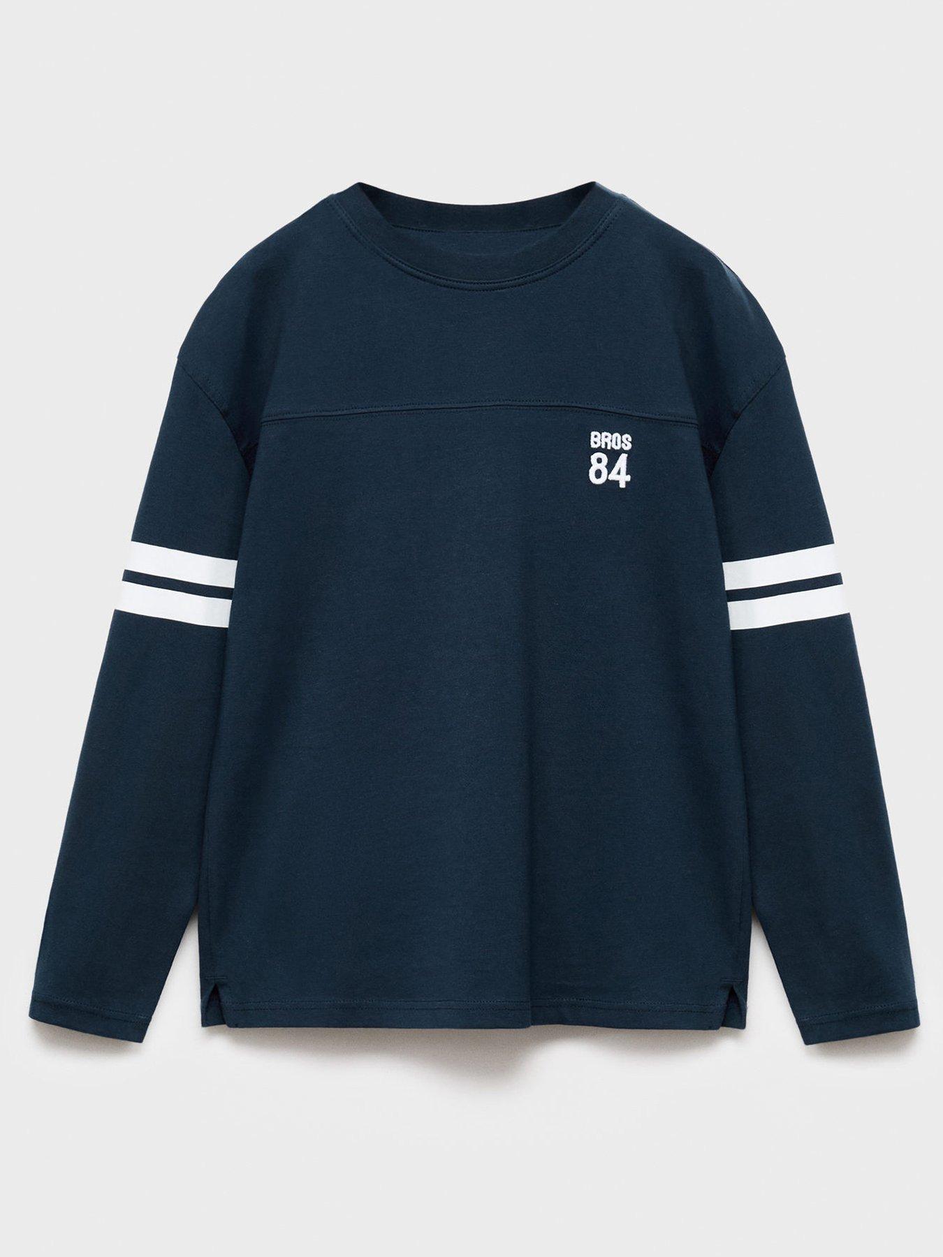 undefined Boys Varsity Long Sleeve T-Shirt - Navy