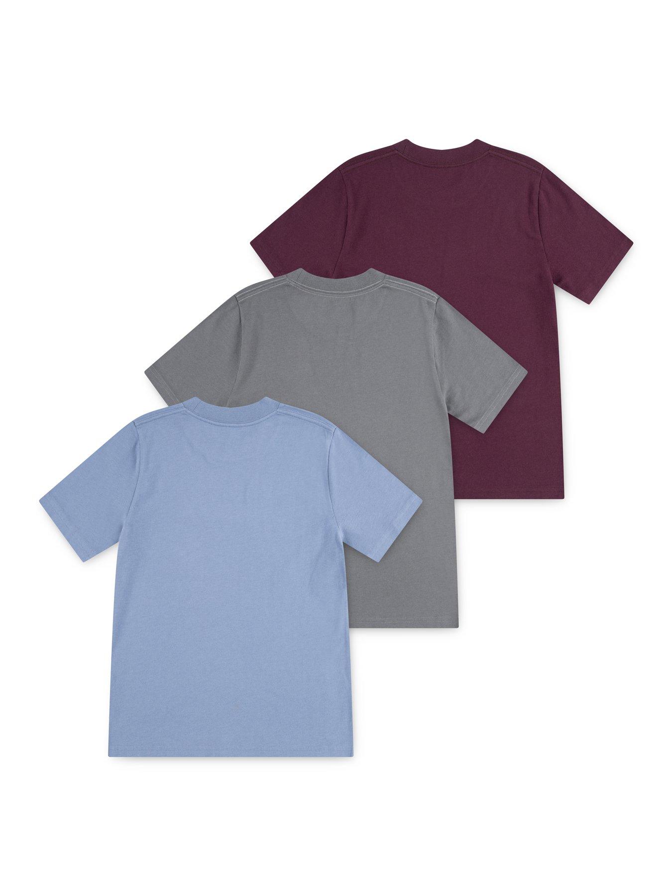 Image 4 of 5 of Abercrombie & Fitch Boys 3 Pack Short Sleeve T-Shirts - Red/Blue/Grey