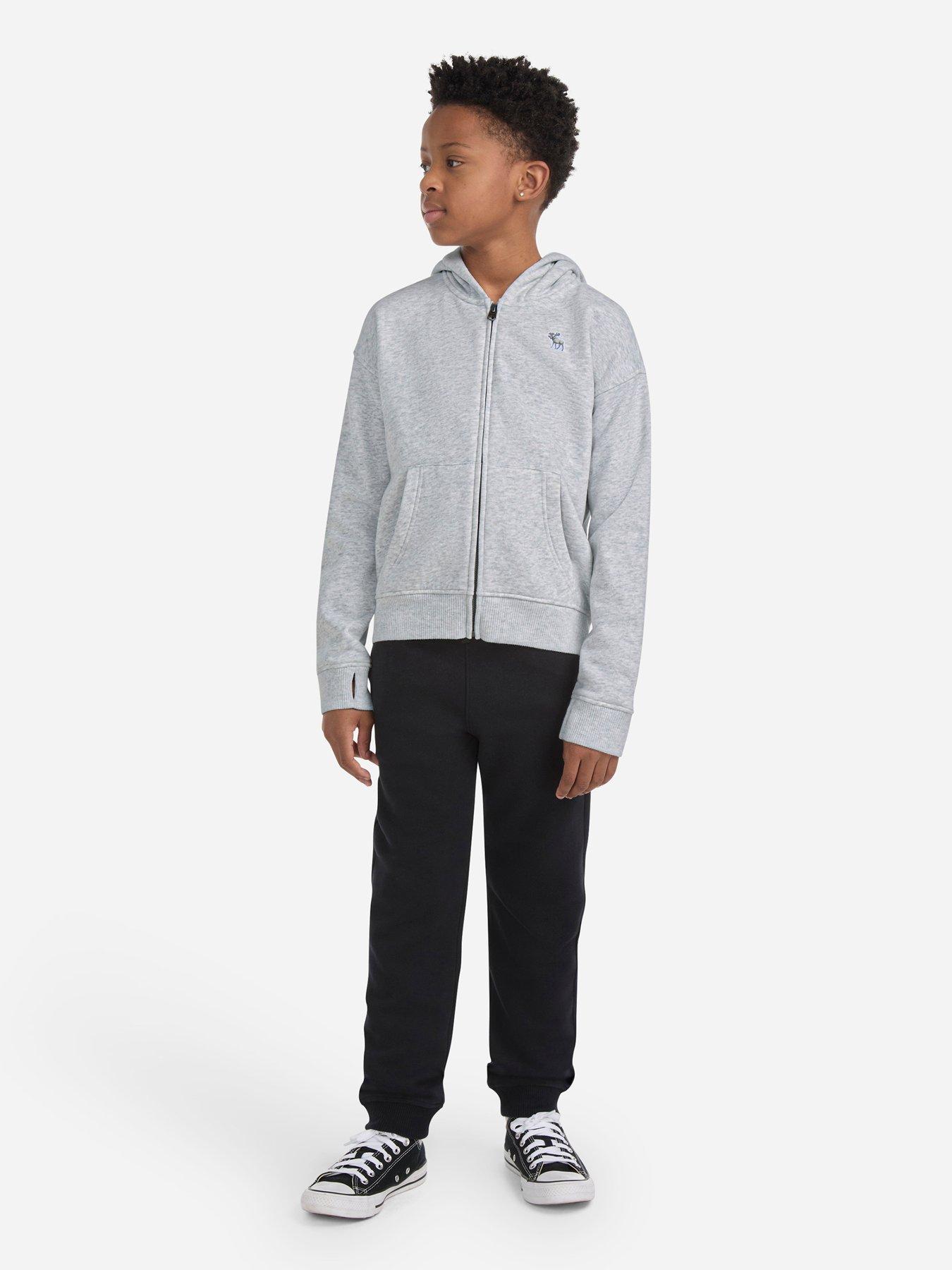 undefined Boys Essentials Full Zip Hoodie - Grey