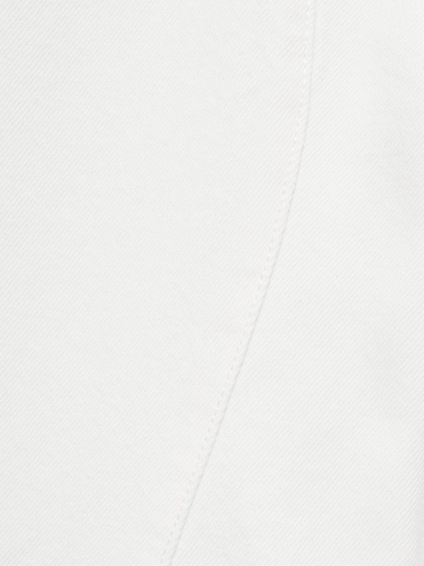 Image 3 of 4 of Mango Girls Wide Leg Jeans - White