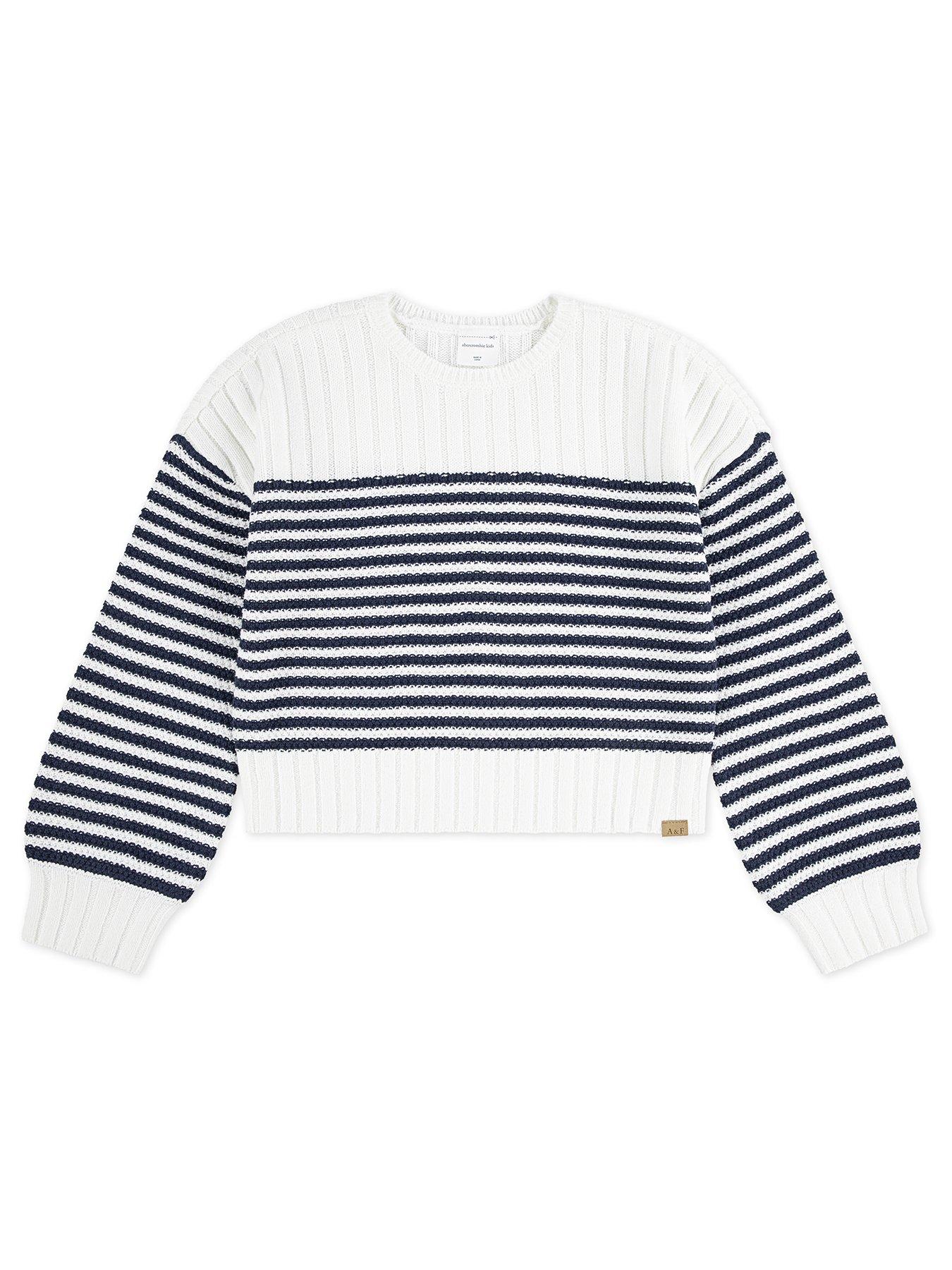undefined Girls Slash Neck Sweater - White