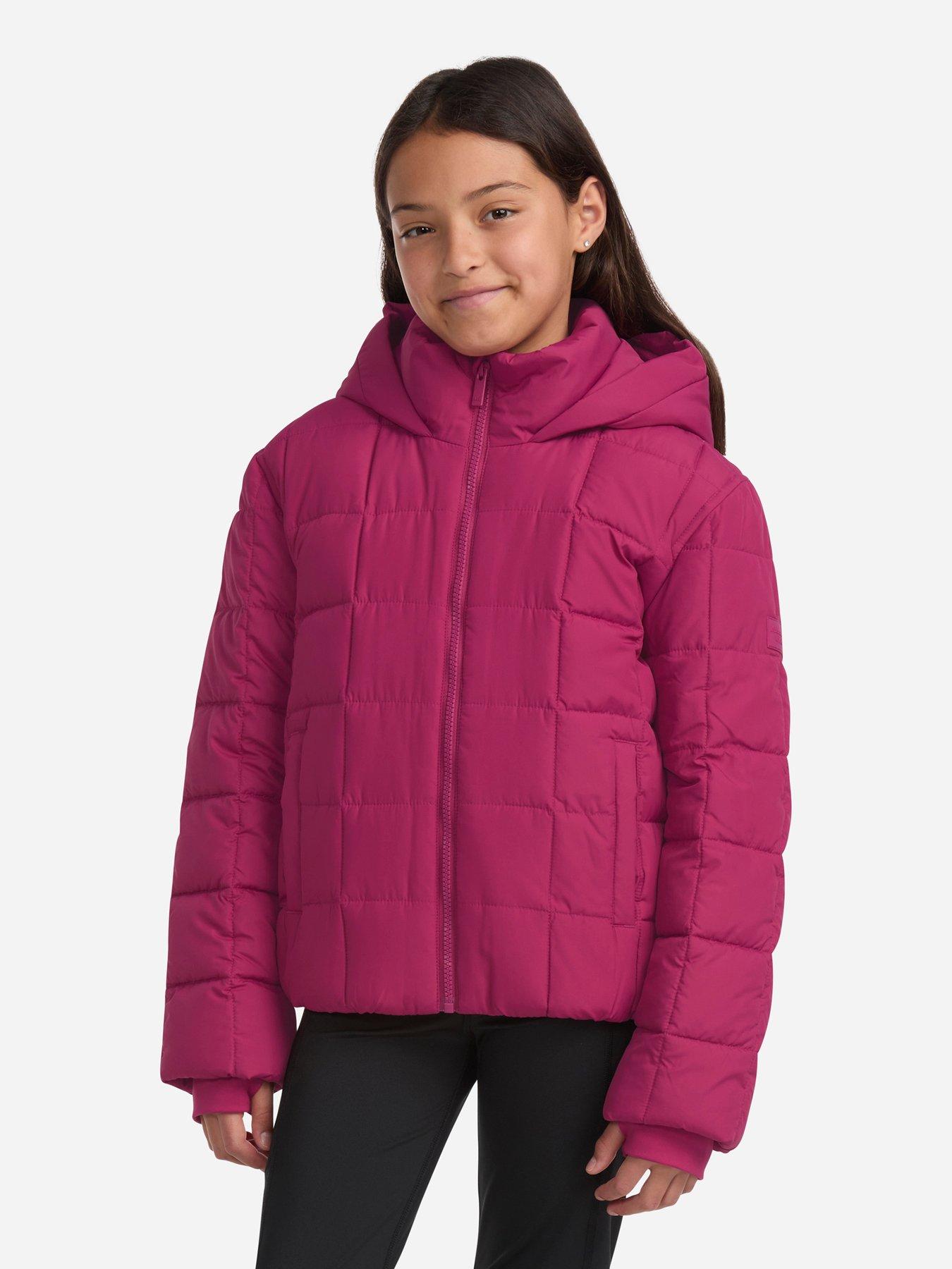 Image 1 of 6 of Abercrombie & Fitch Girls Midweight Padded Jacket - Pink