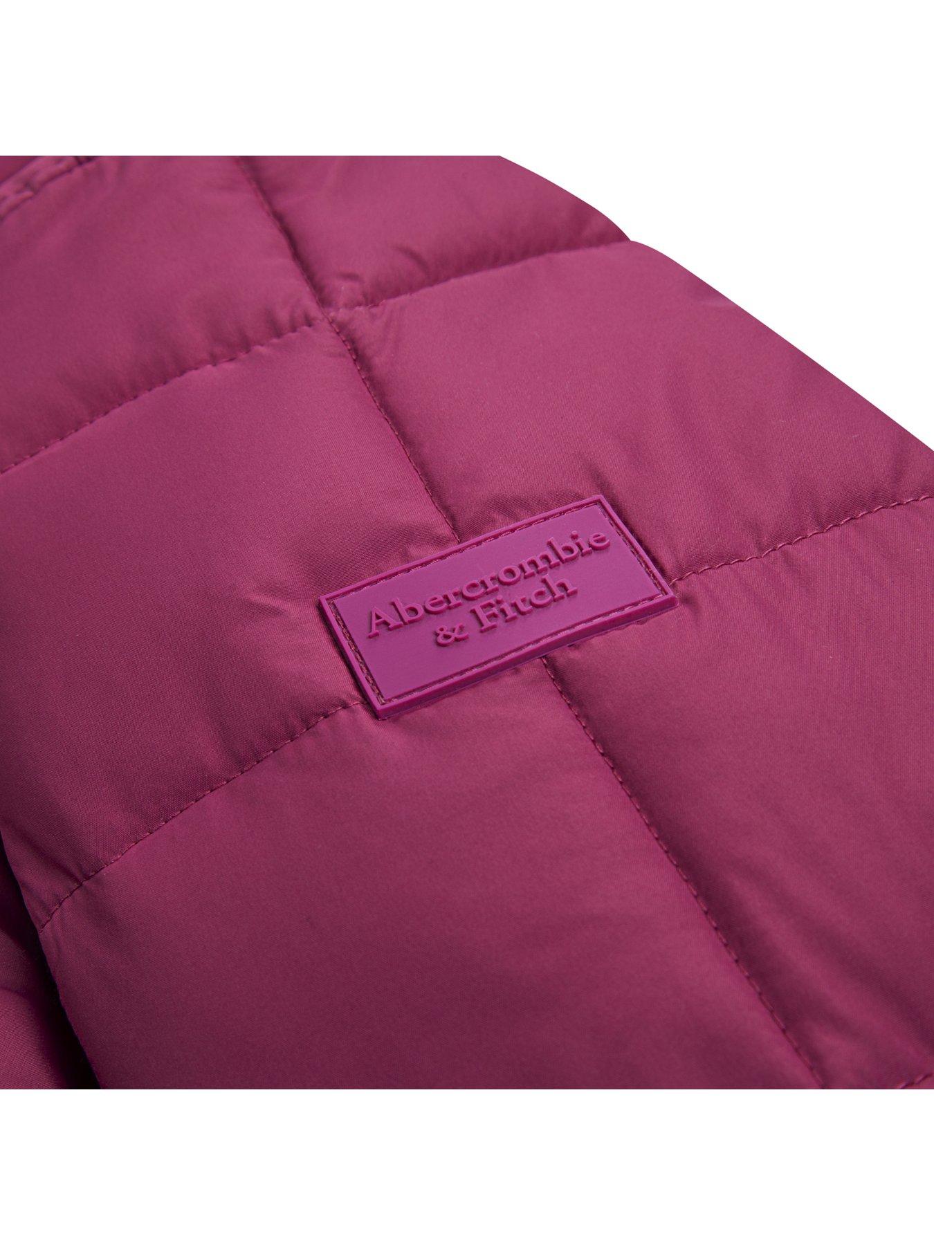 Image 6 of 6 of Abercrombie & Fitch Girls Midweight Padded Jacket - Pink