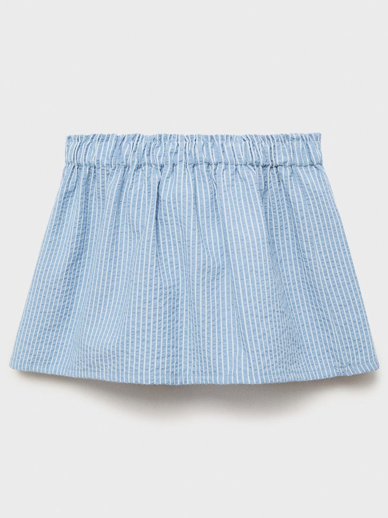 undefined Younger Girls Stripe Co-Ord Skirt - Blue