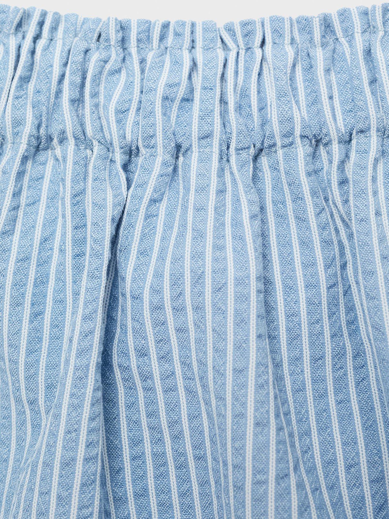 Image 3 of 4 of Mango Younger Girls Stripe Co-Ord Skirt - Blue