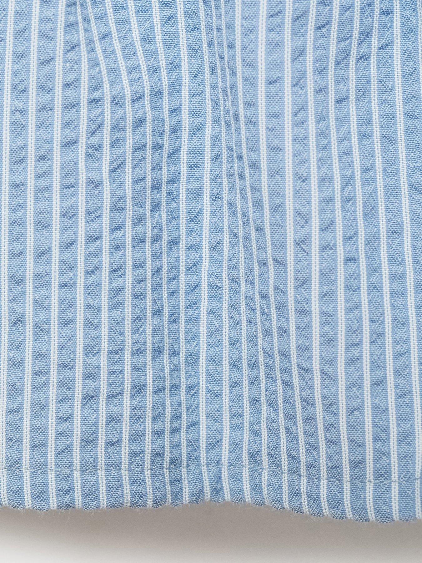 Image 4 of 4 of Mango Younger Girls Stripe Co-Ord Skirt - Blue