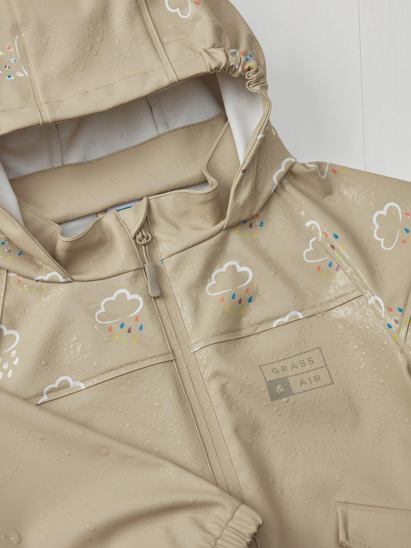 Image 3 of 5 of Grass & Air Infant/ Junior Colour Changing Rainster Jacket - Stone