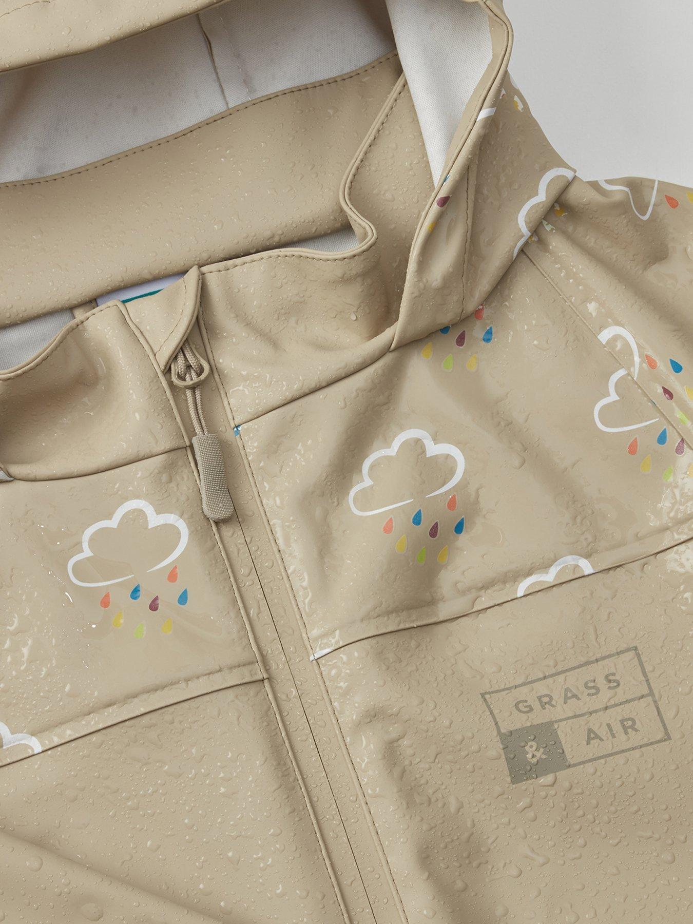 Image 4 of 5 of Grass & Air Infant/ Junior Colour Changing Rainster Jacket - Stone