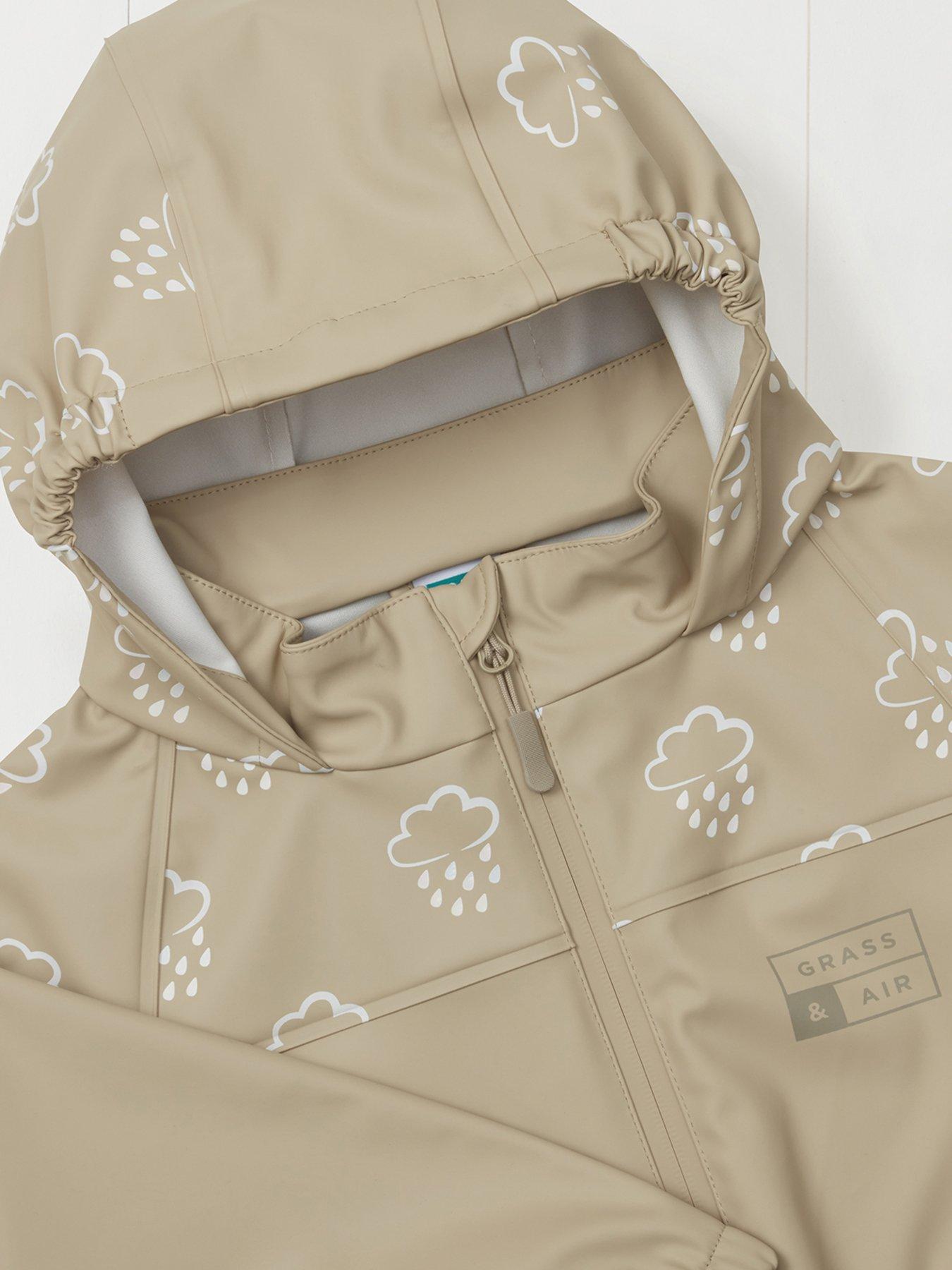 Image 5 of 5 of Grass & Air Infant/ Junior Colour Changing Rainster Jacket - Stone