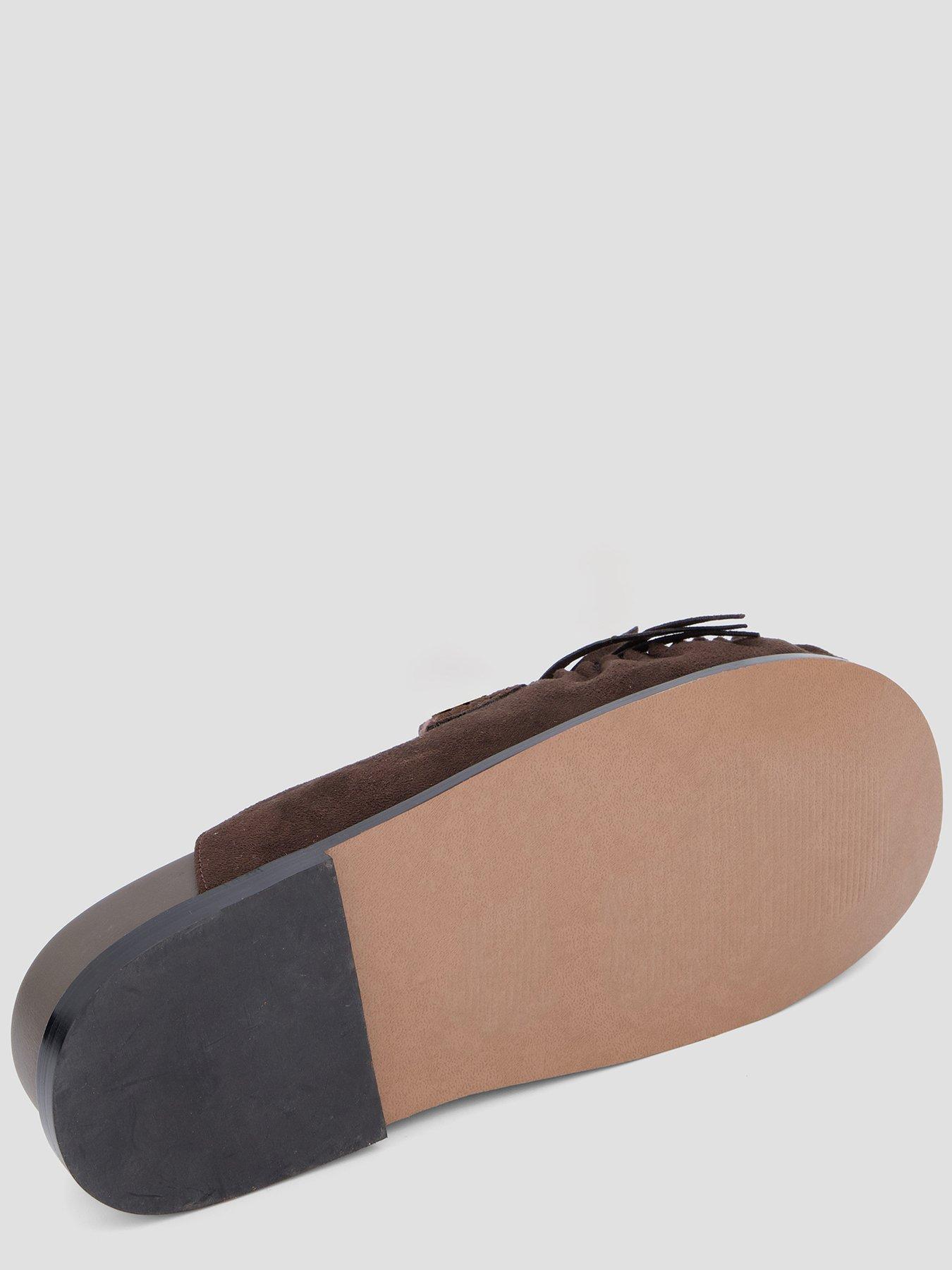 Image 4 of 6 of The Very Collection Mule Moccasin Loafer Shoes - Brown
