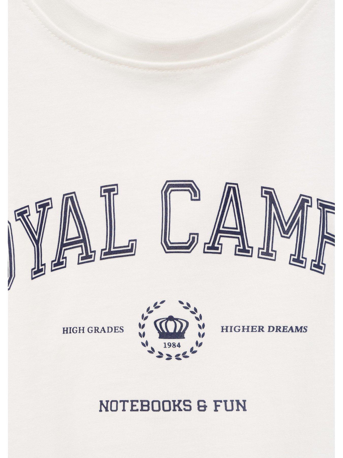 Image 4 of 4 of Mango Girls Collegiate Short Sleeve T-Shirt - White