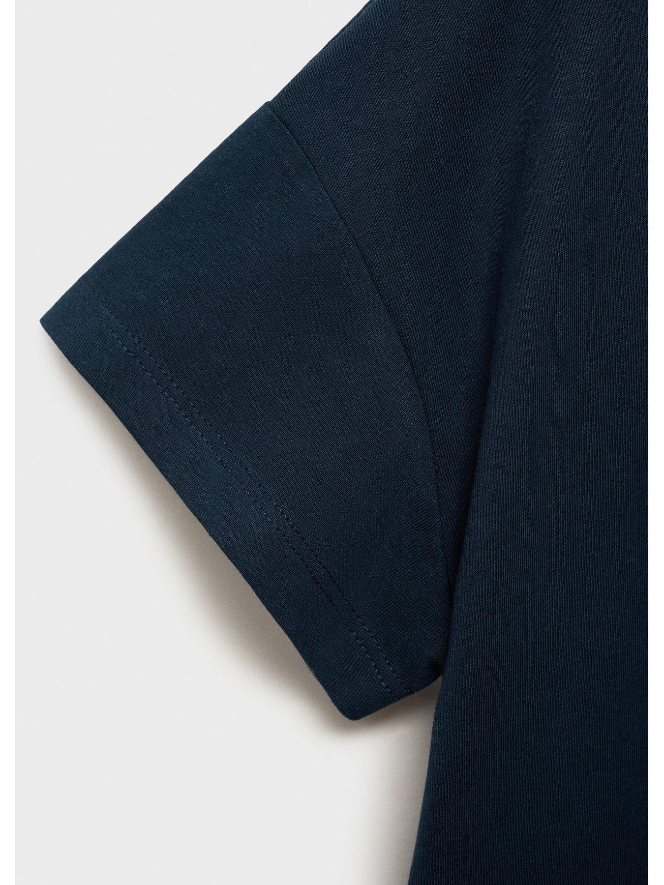 Image 3 of 4 of Mango Girls Boston Short Sleeve T-Shirt - Navy