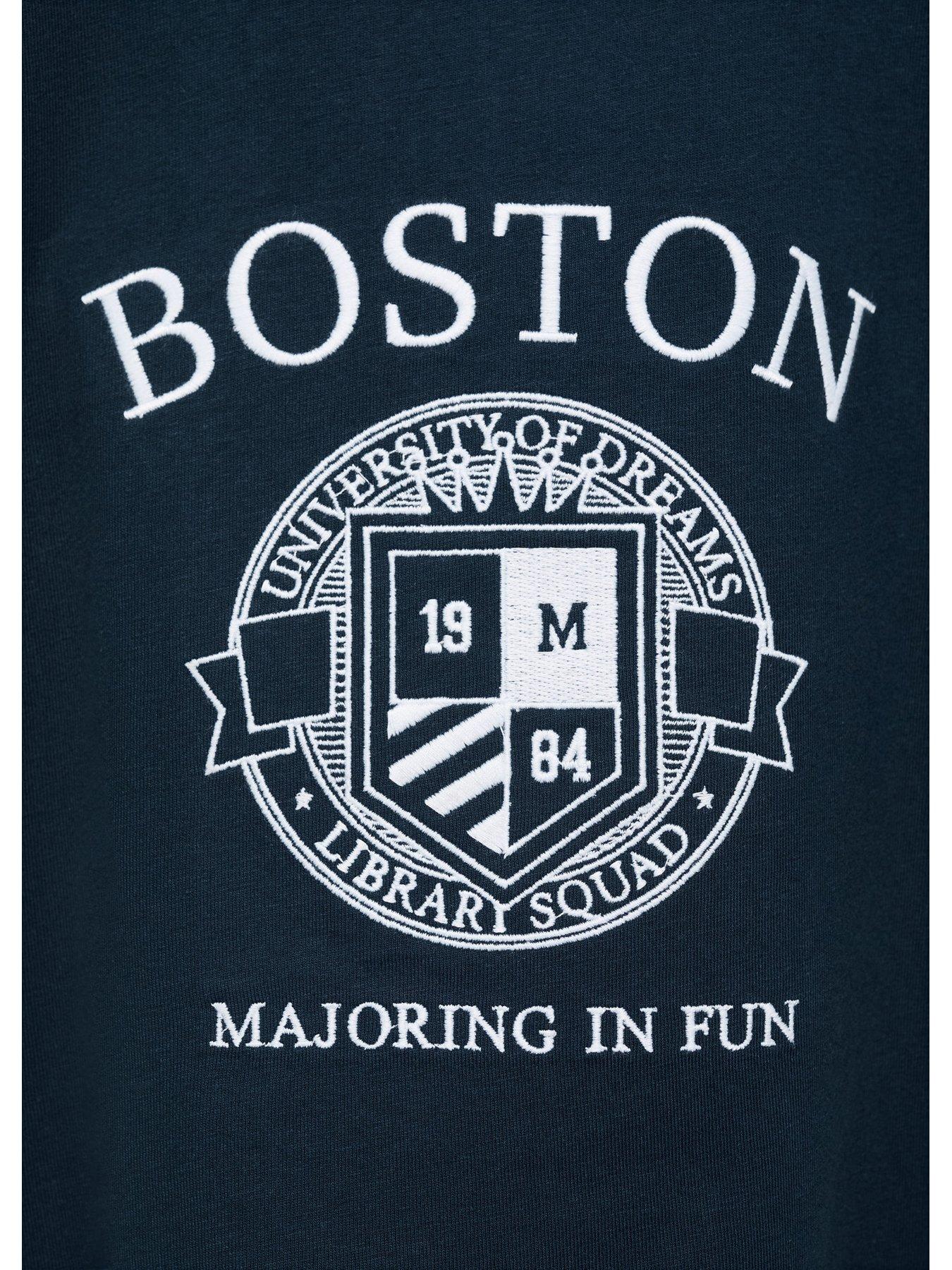 Image 4 of 4 of Mango Girls Boston Short Sleeve T-Shirt - Navy