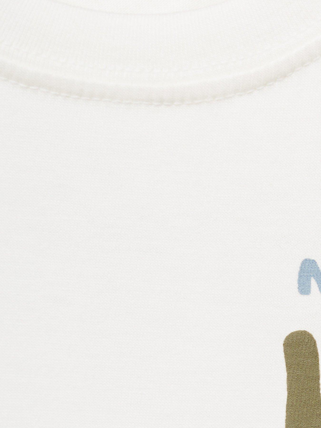Image 3 of 4 of Mango Younger Boys Rural Short Sleeve Backprint T-shirt - Light Cream