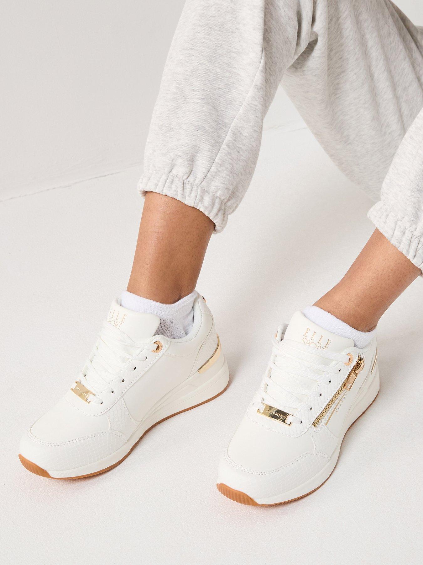 Elle Sport Elle Sports Lace Up Wedge Trainer - White