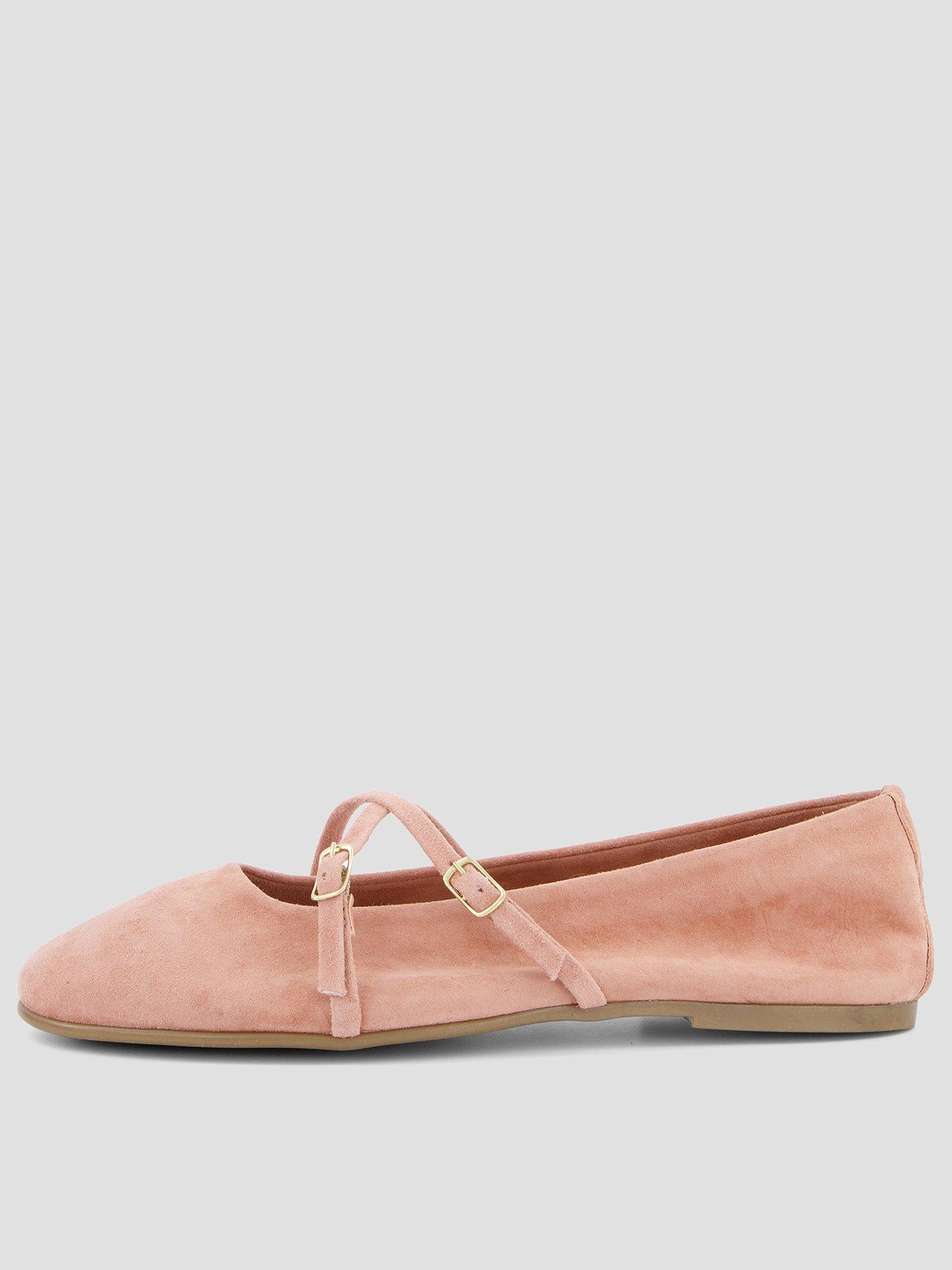The Very Collection Suede Ballet Flat Shoe - Pink