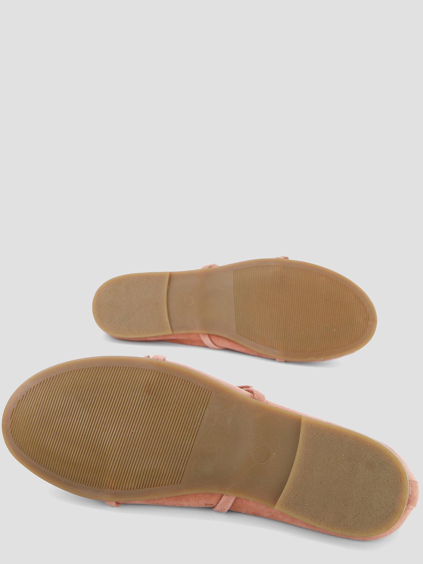 Image 4 of 6 of The Very Collection Suede Ballet Flat Shoe - Pink