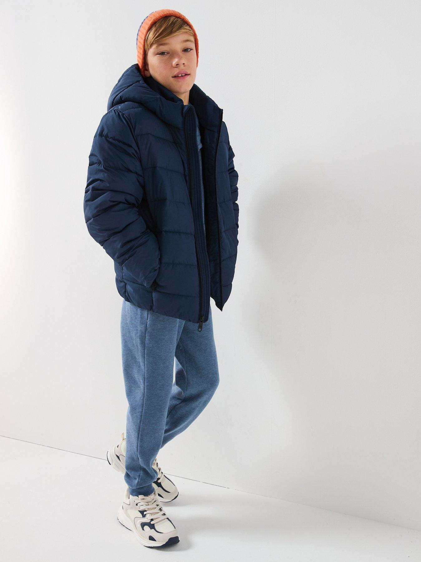 Image 3 of 5 of Abercrombie & Fitch Boys Midweight Padded Jacket - Blue
