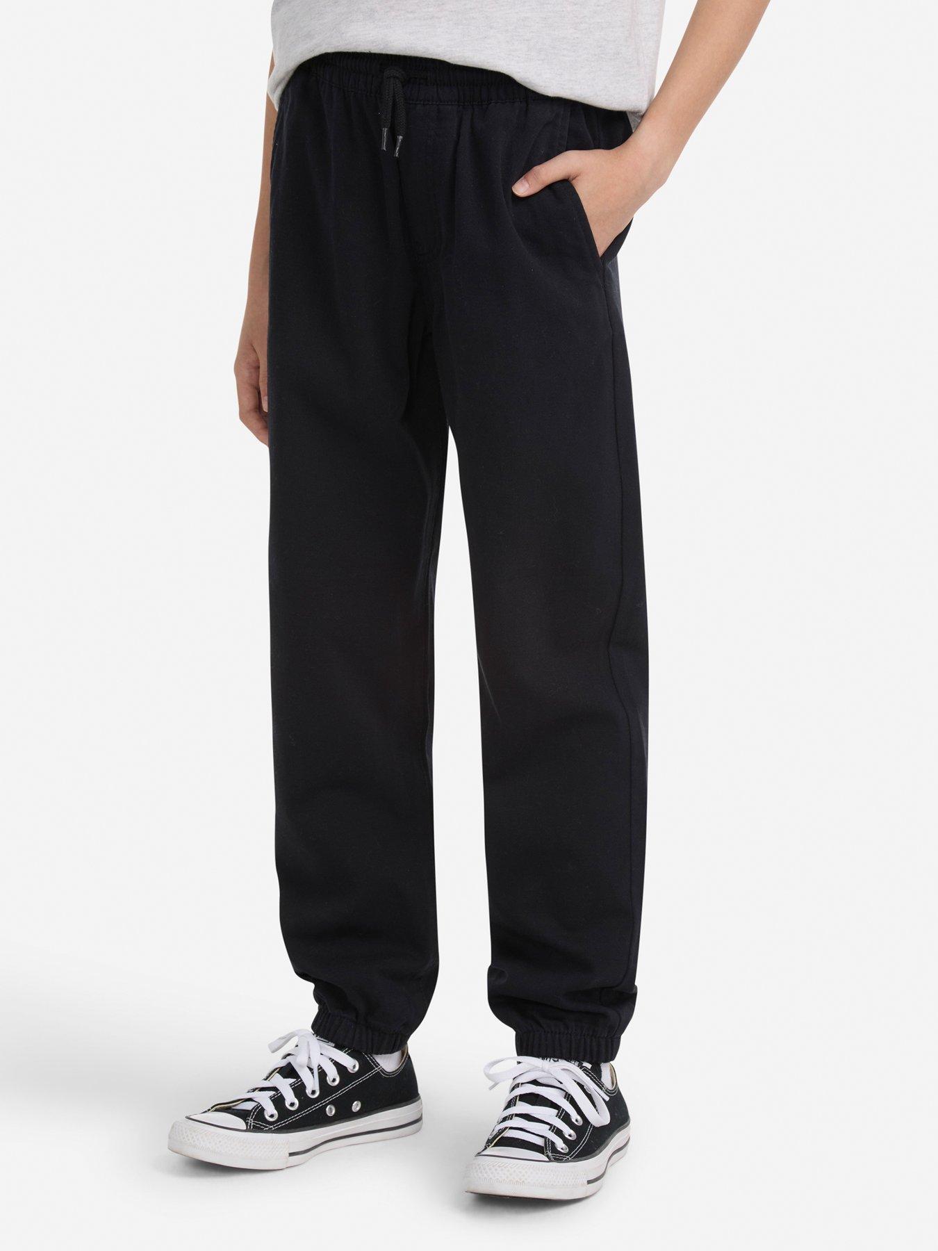 Image 1 of 6 of Abercrombie & Fitch Boys Slim Twill Jogger - Black