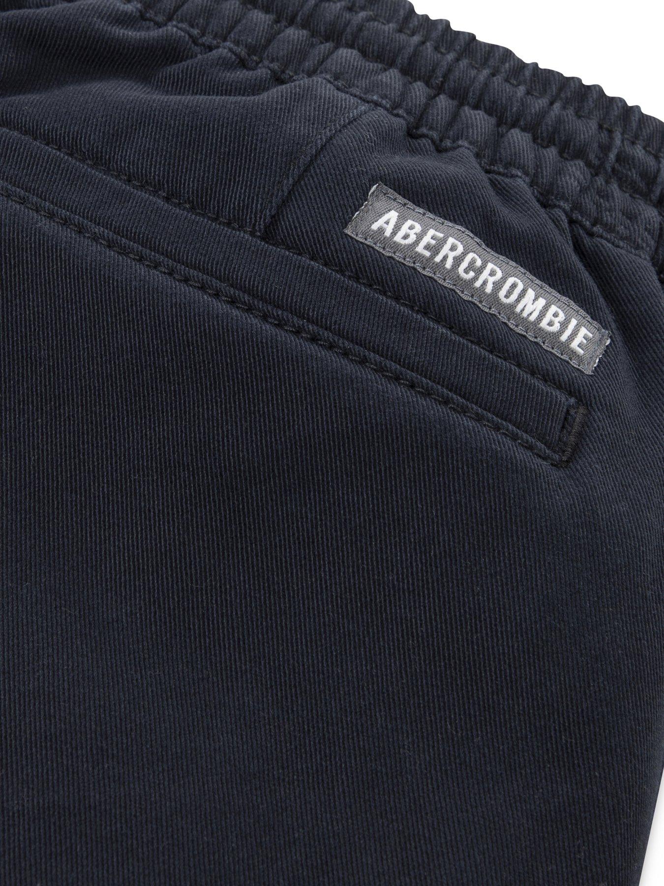 Image 6 of 6 of Abercrombie & Fitch Boys Slim Twill Jogger - Black