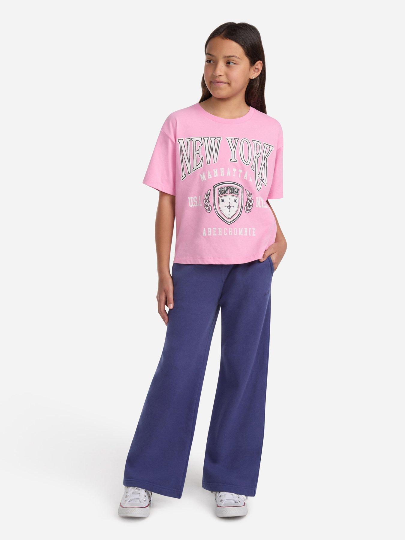 undefined Girls Essential Wide Leg Fleece - Blue