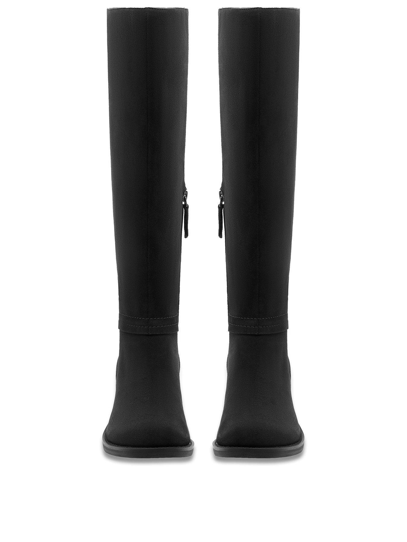 image of clarks-chamberly-hi-knee-boots-black
