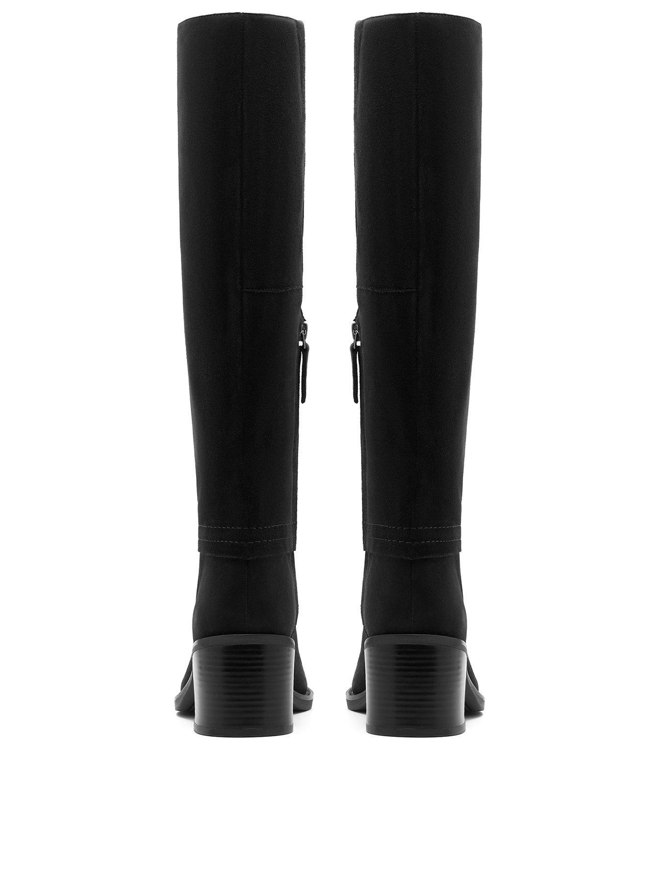  image of clarks-chamberly-hi-knee-boots-black