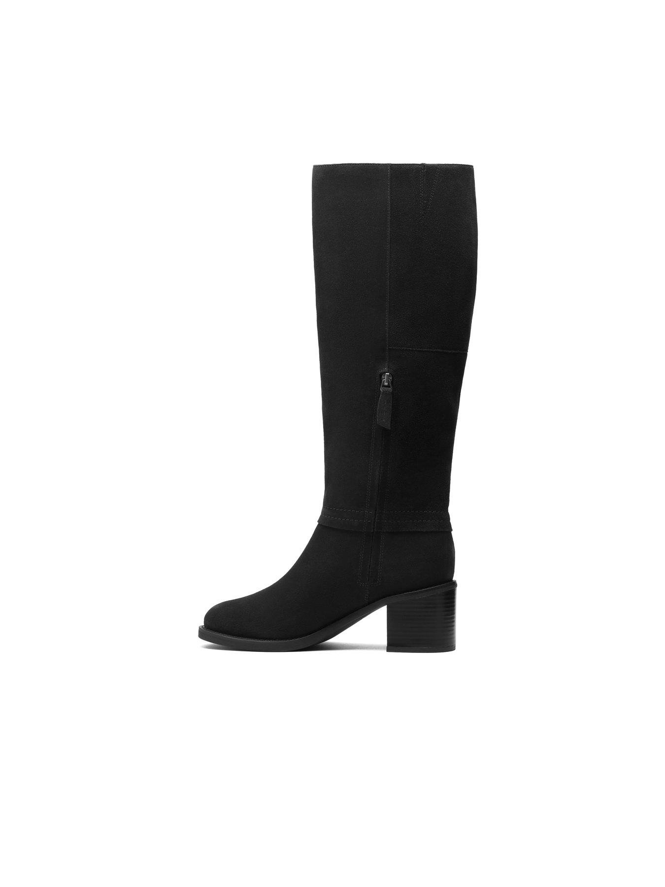  image of clarks-chamberly-hi-knee-boots-black