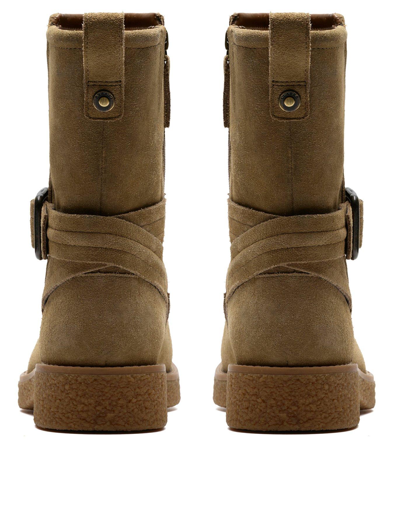 image of clarks-nella-mid-calf-boots-beige