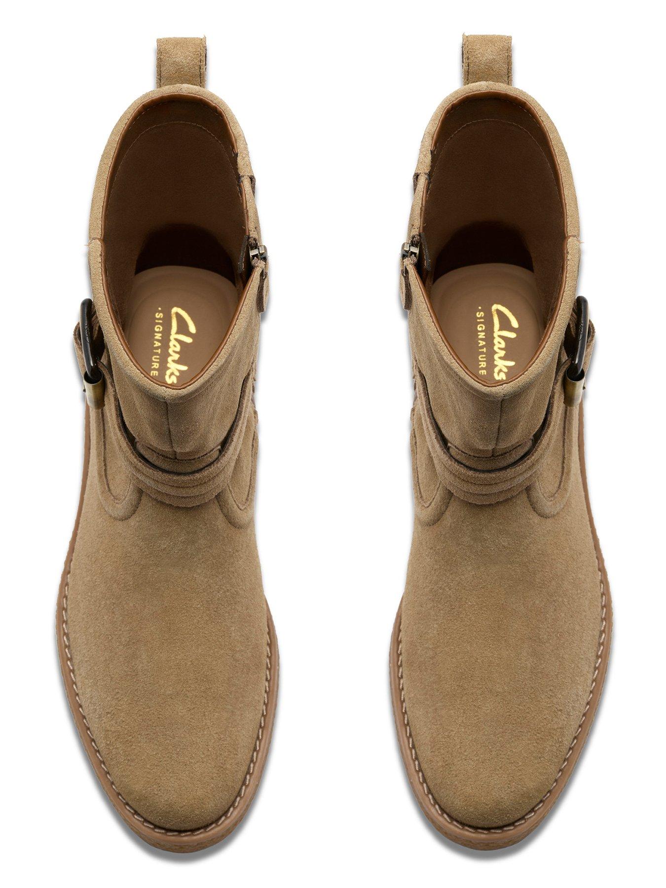  image of clarks-nella-mid-calf-boots-beige