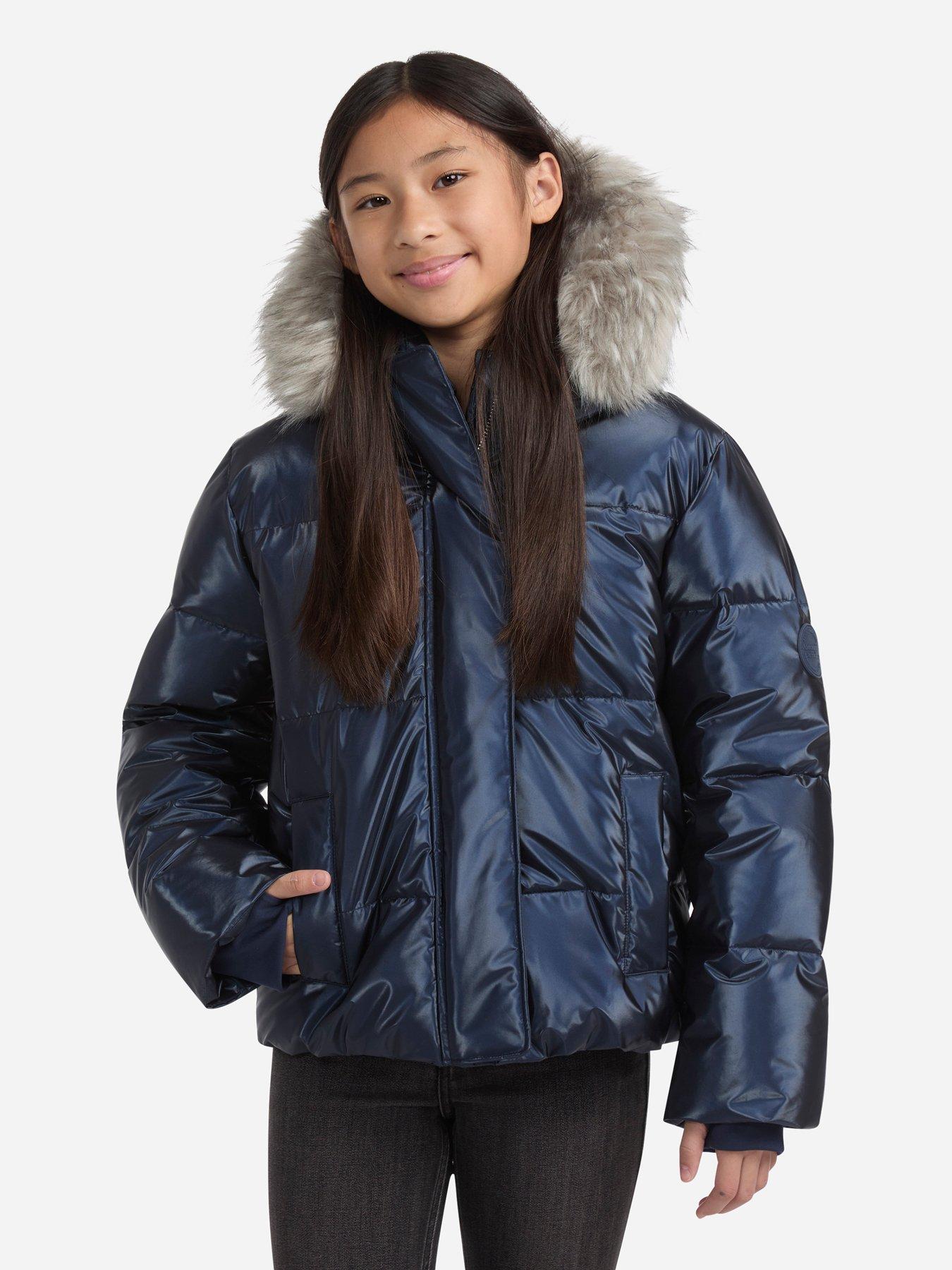 undefined Girls Shiny Ultra Padded Jacket - Navy
