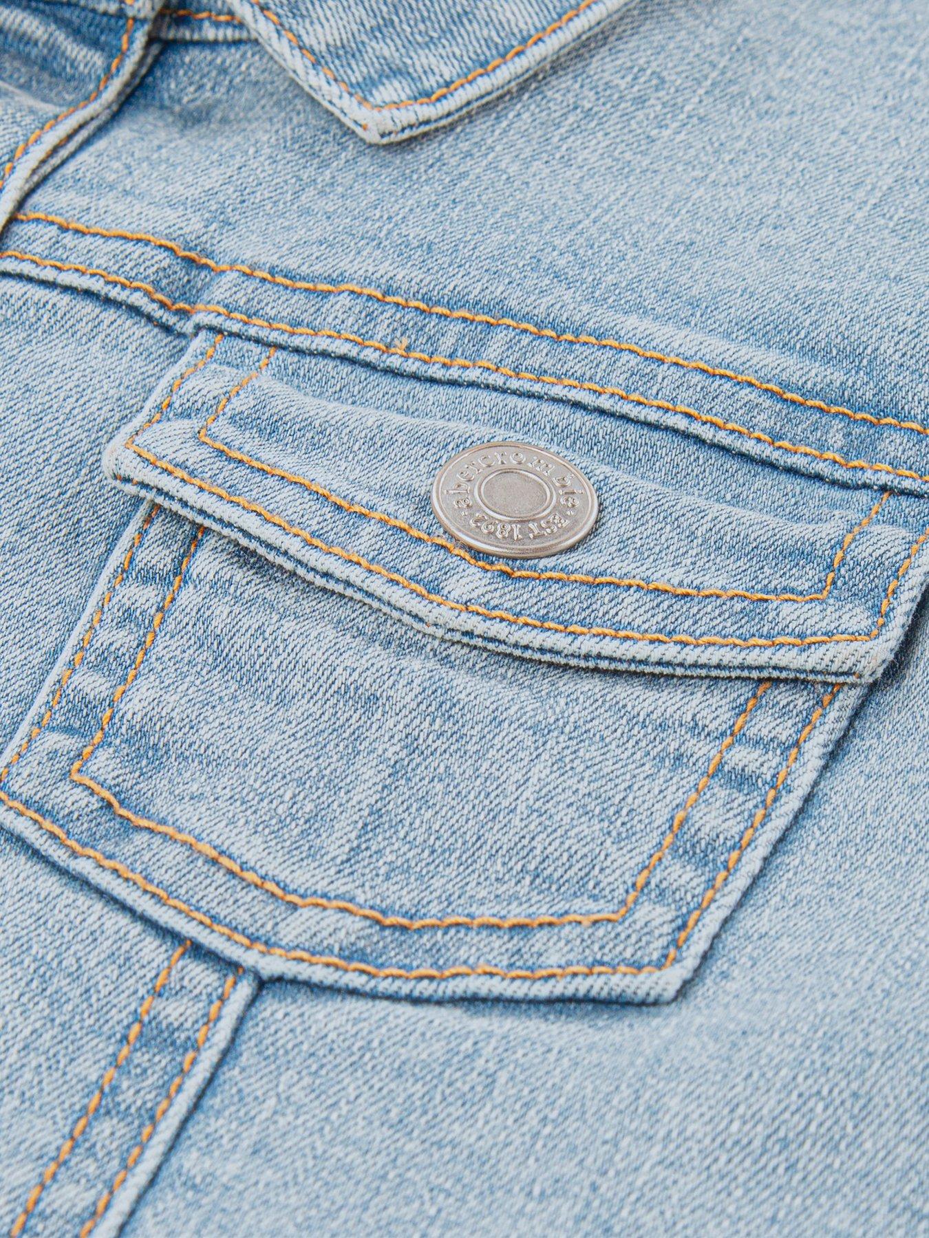 Image 5 of 5 of Abercrombie & Fitch Girls Utility Shirt Dress - Blue