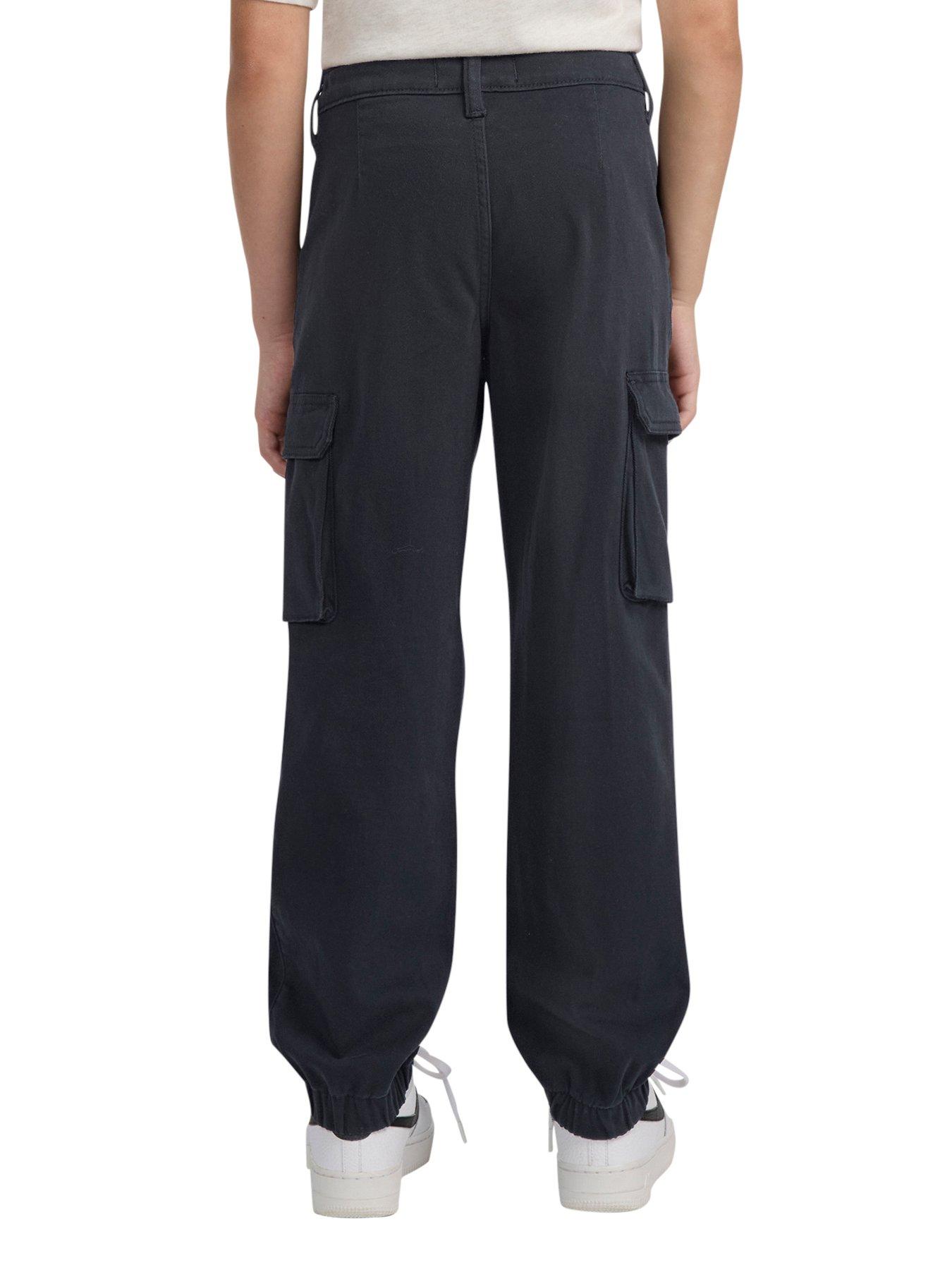 stillFront image of abercrombie-fitch-girls-elevated-cargo-jogger-black