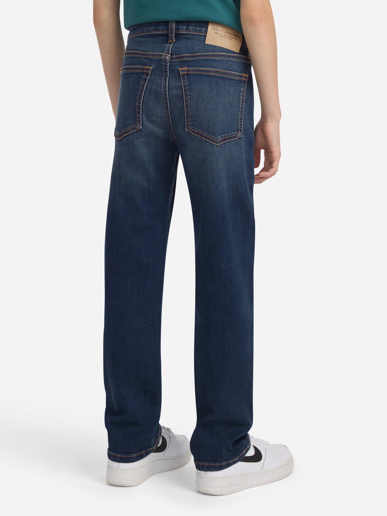Image 2 of 6 of Abercrombie & Fitch Boys Straight Fit Jeans - Blue