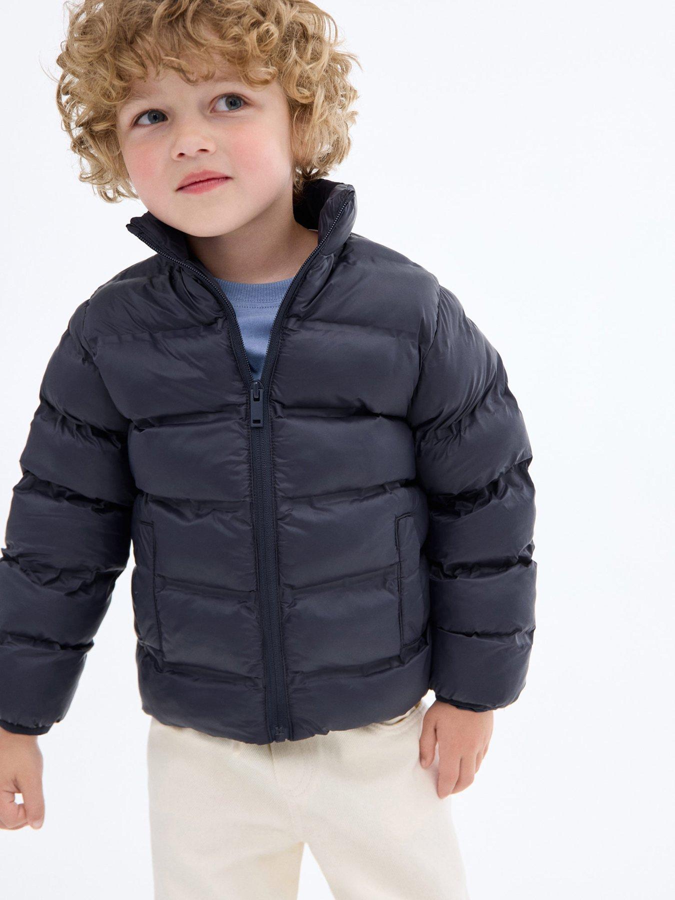 Mango Younger Boys Padded Coat - Navy