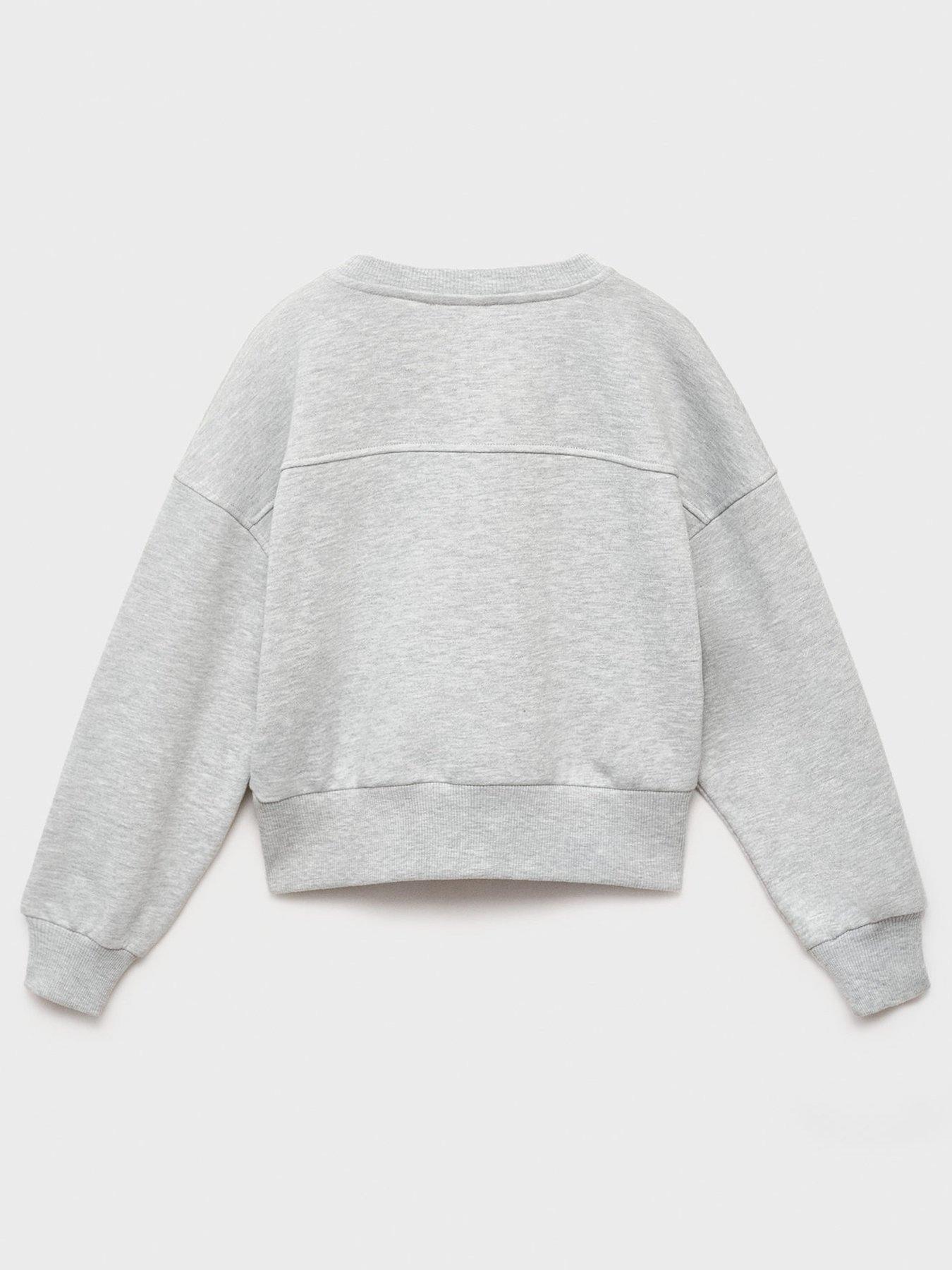 Image 2 of 4 of Mango Girls College Sweatshirt - Grey