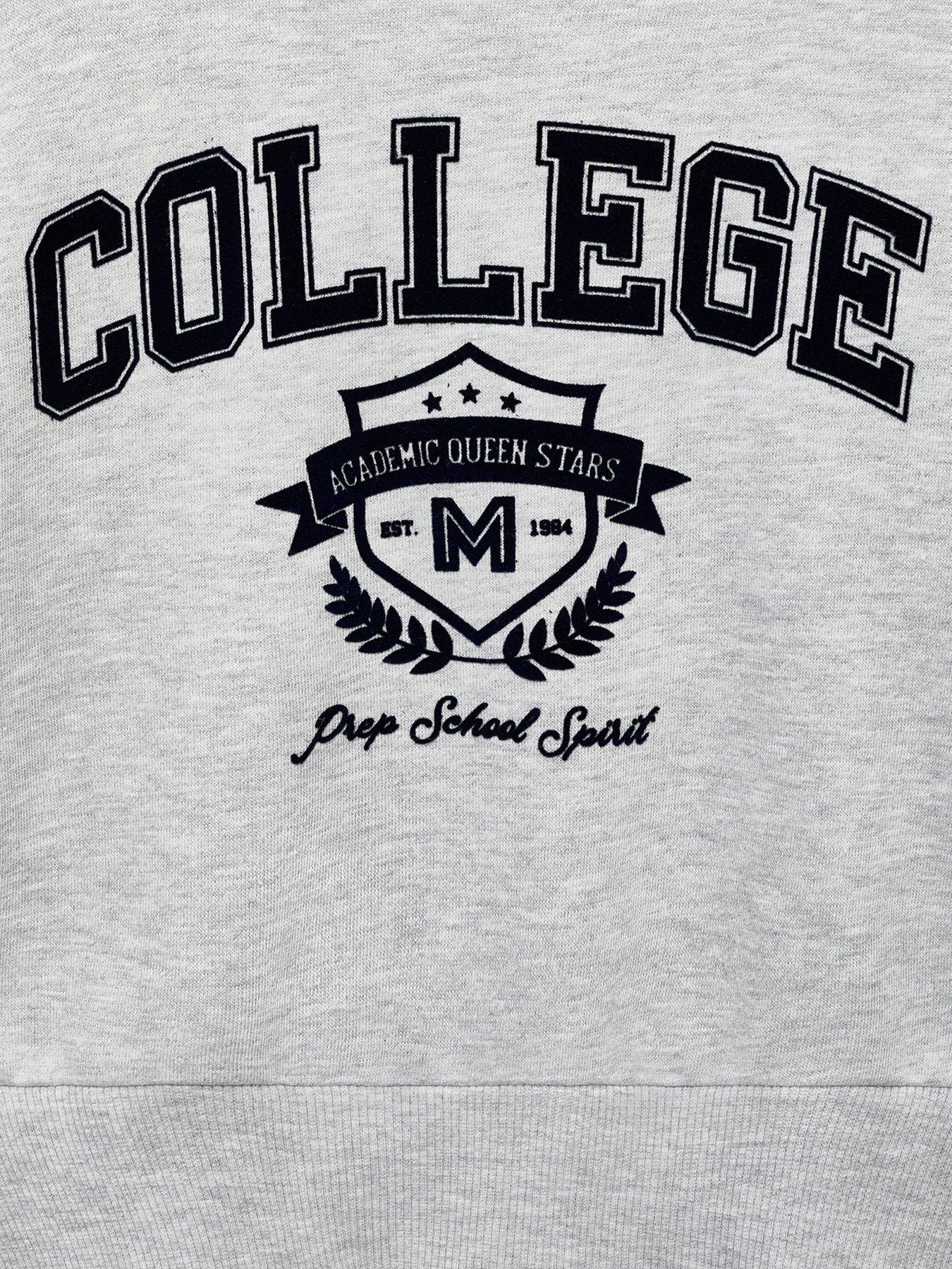 Image 3 of 4 of Mango Girls College Sweatshirt - Grey