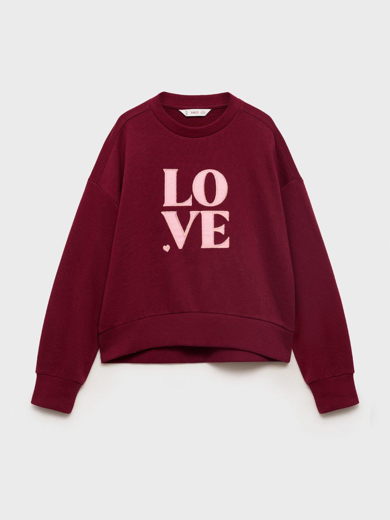 Image 2 of 3 of Mango Girls Love Sweat - Dark Red