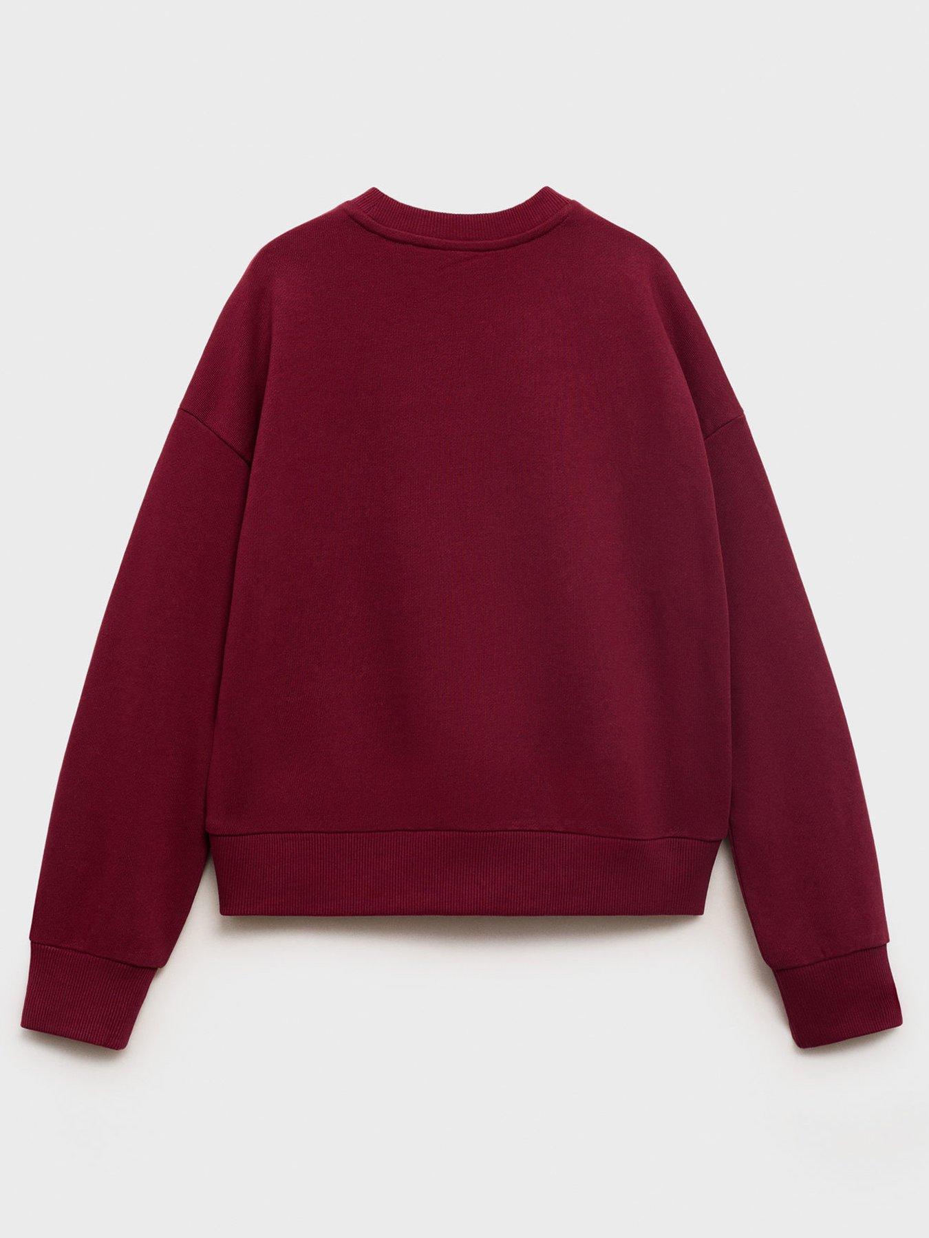 Image 3 of 3 of Mango Girls Love Sweat - Dark Red