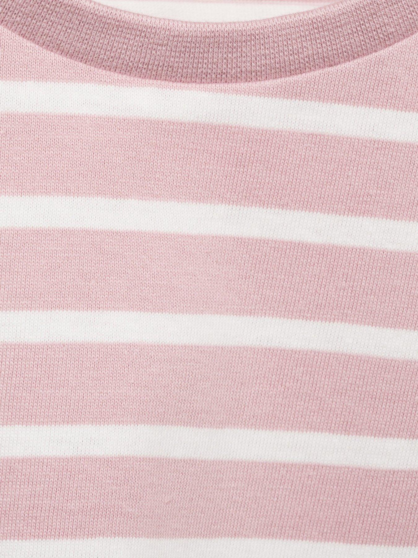 Image 5 of 5 of Mango Girls Stripe Short Sleeve T-Shirt - Pink