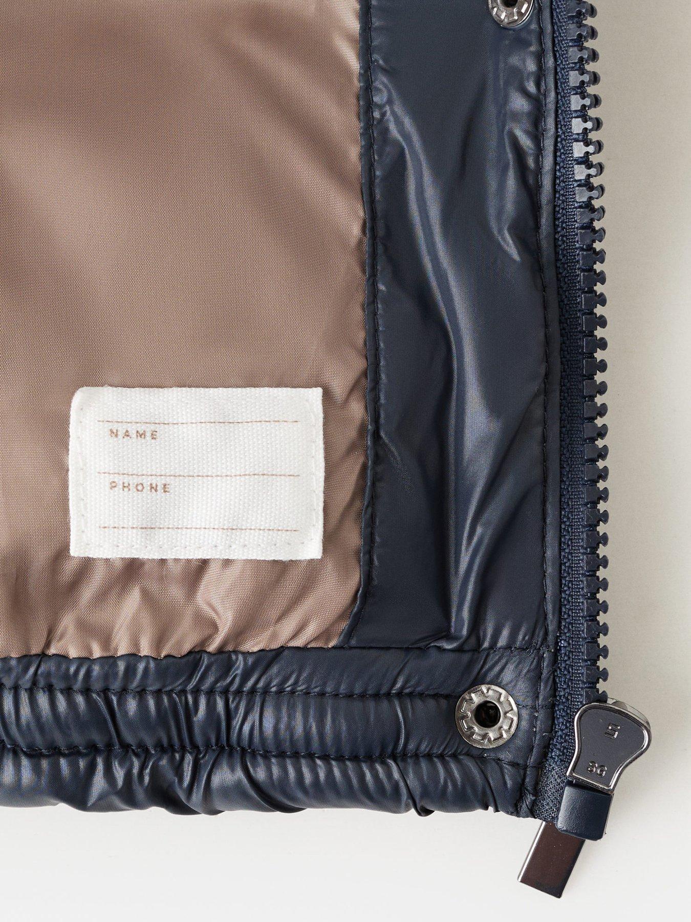 Image 4 of 5 of Mango Girls Shine Padded Coat - Navy