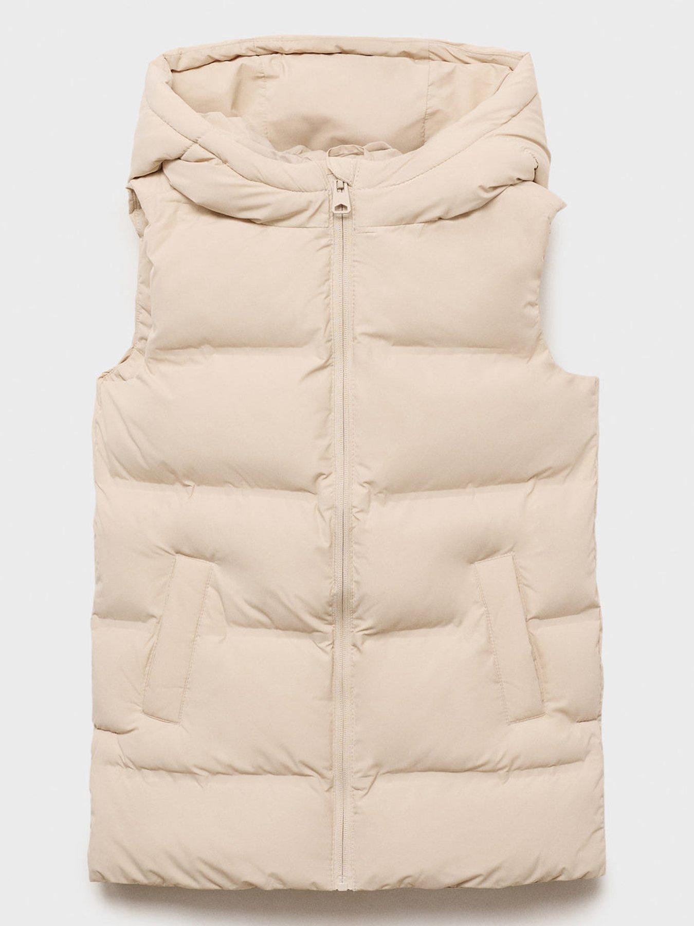 undefined Girls Hooded Gilet - Cream