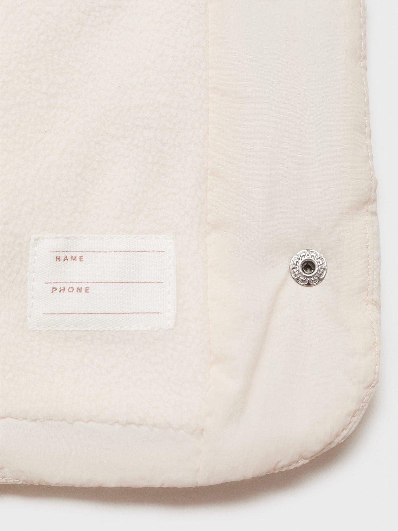 Image 3 of 4 of Mango Younger Girls Quilted Hooded Coat - Cream