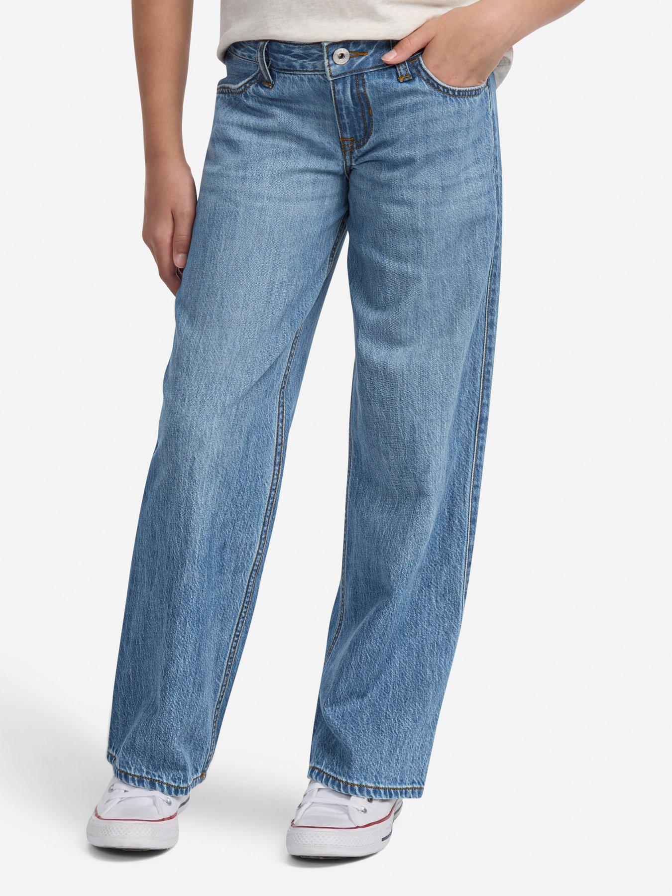 undefined Girls Low Rise Baggy Jeans - Blue