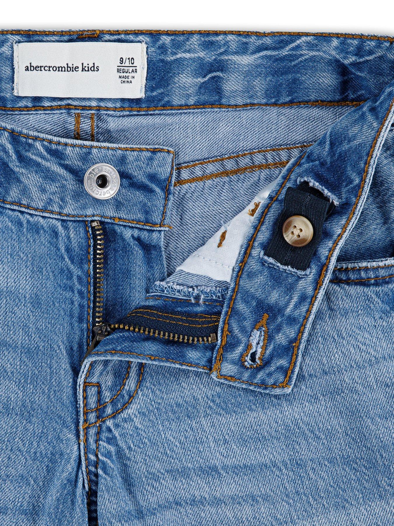 Image 6 of 6 of Abercrombie & Fitch Girls Low Rise Baggy Jeans - Blue
