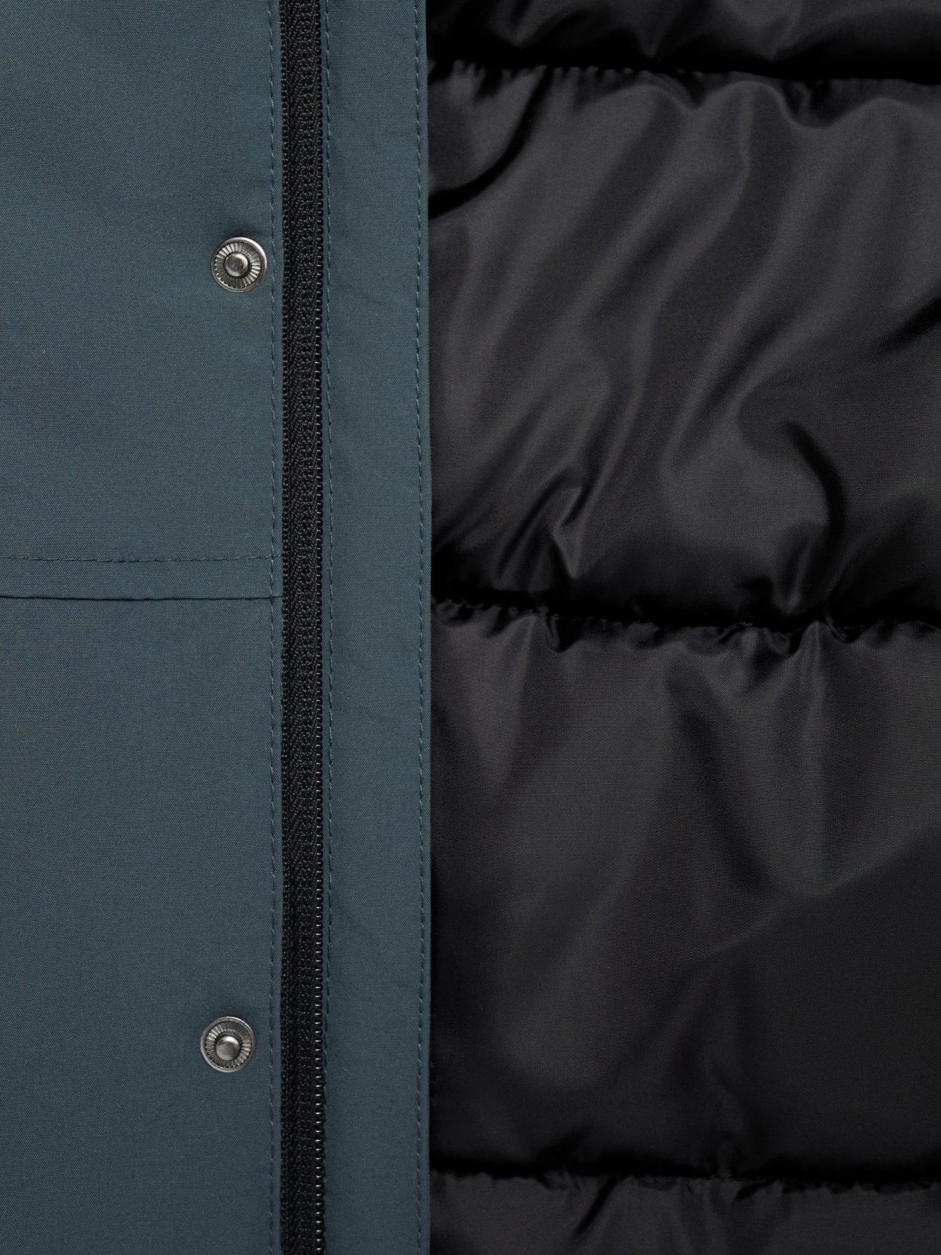  image of mango-boys-hooded-coat-dark-blue