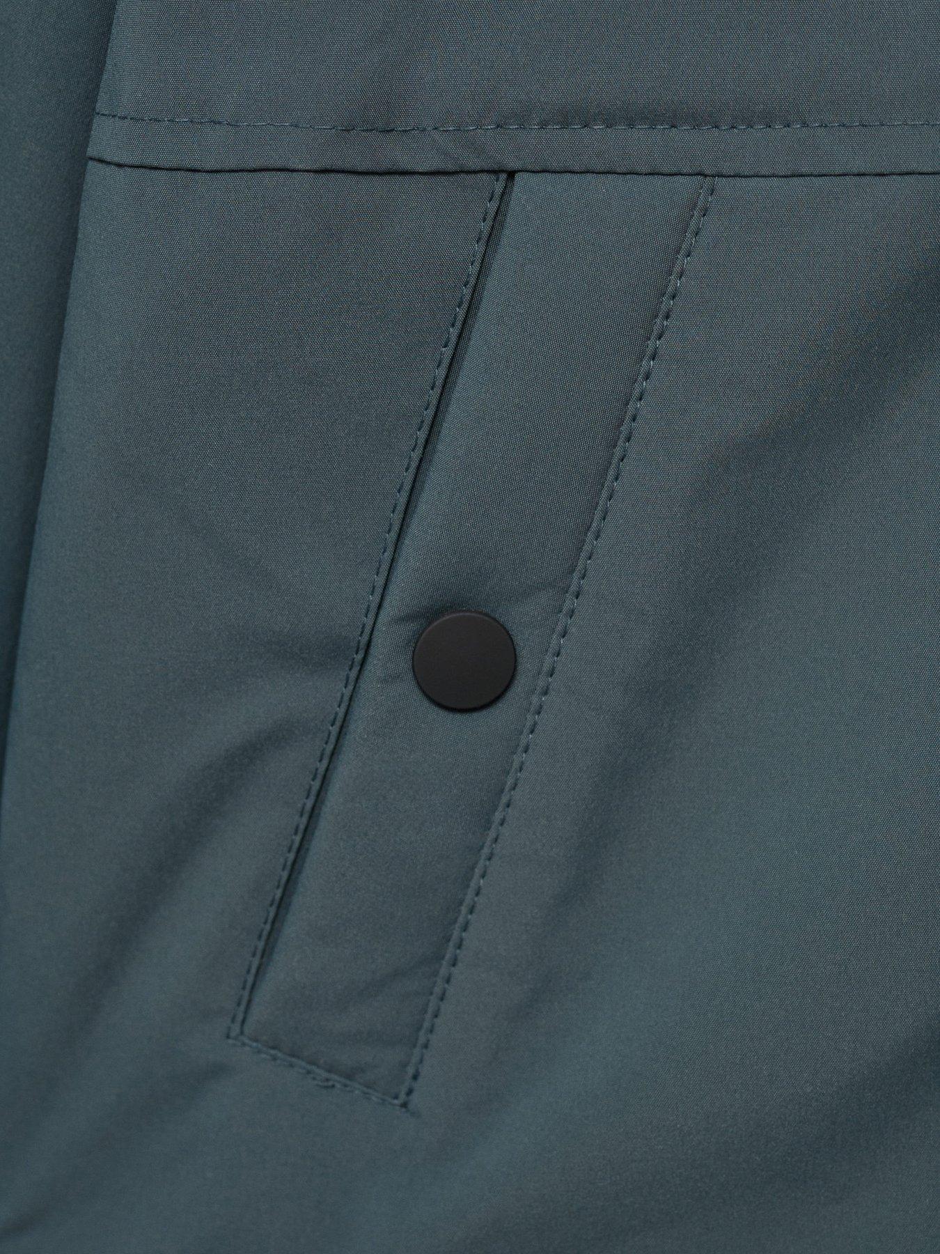  image of mango-boys-hooded-coat-dark-blue