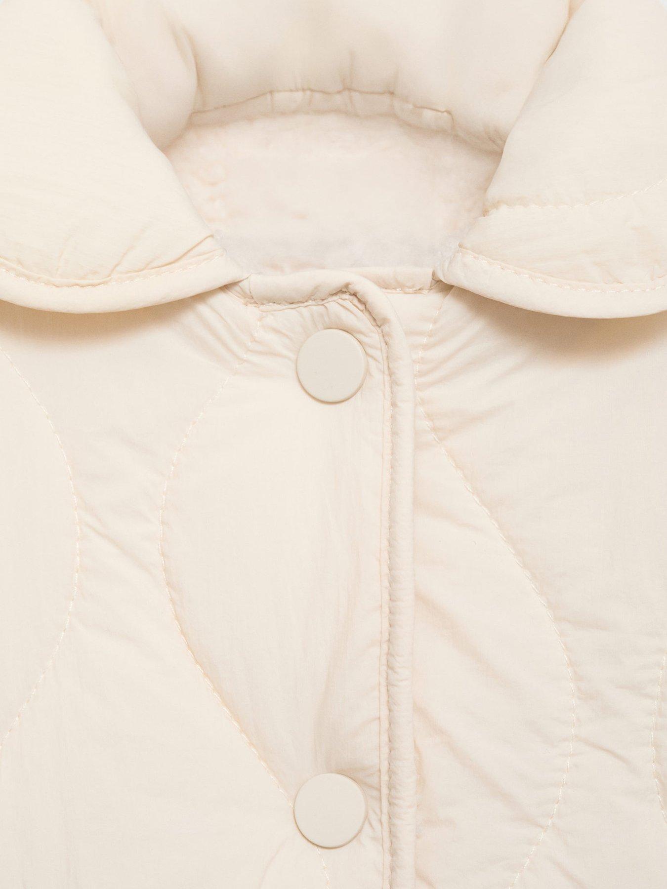 Image 4 of 4 of Mango Baby Girls Quilted Jacket - Cream