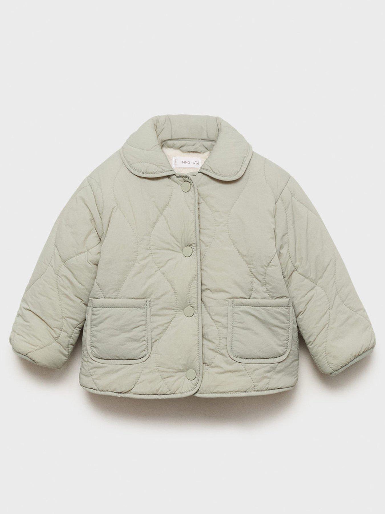 undefined Baby Girls Quilted Jacket - Light Green